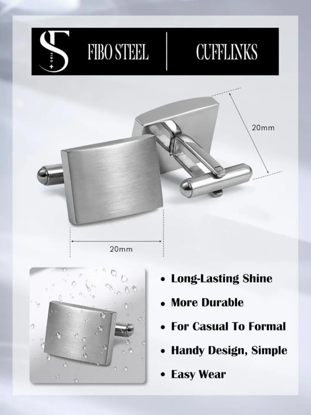 Stylish Stainless Steel Cufflinks for Men | Tuxedo & Wedding Accessories